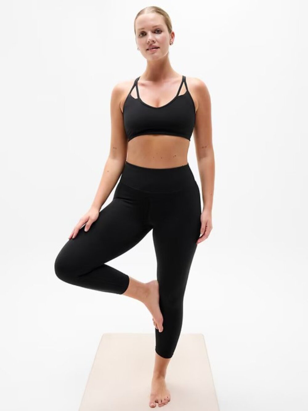 Athleta Transcend 7/8 Tight Leggings High Rise Yoga Pants Black NWT Size Medium